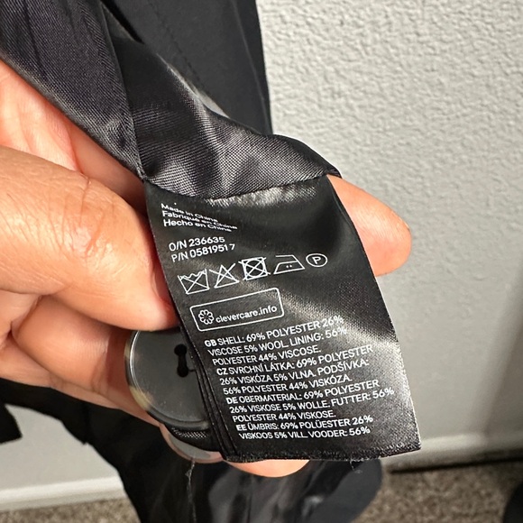 H&M Black double breasted Trench Coat size L - Picture 11 of 15